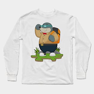 Mole as Hiker with Backpack Long Sleeve T-Shirt